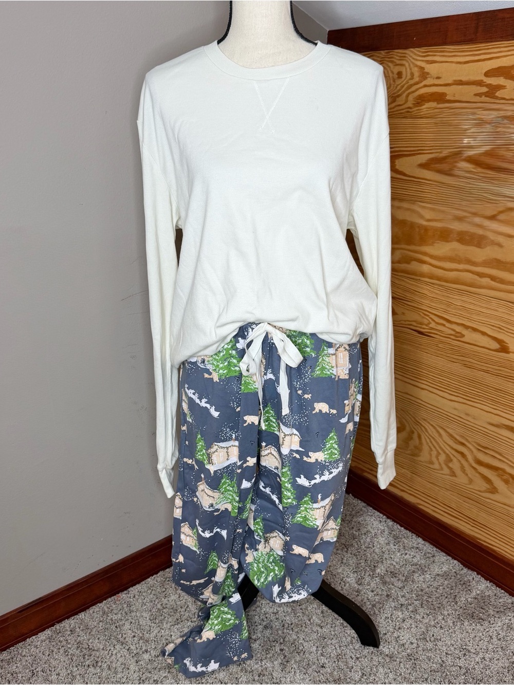 Burt’s Bees Baby Home Sweet Home Pajama Set Extra Large XL NWT Prairie Blue